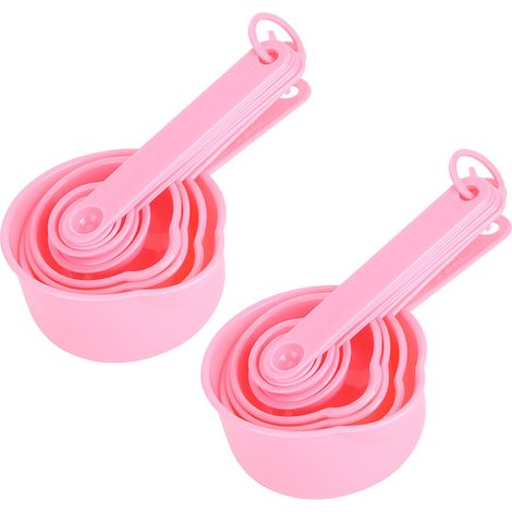 DIY-Backmesslöffel- und Messbecher-Set mit Skala – Rosa Küchenaccessoires (1/5)