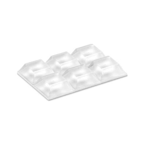 Gota autoadhesiva, protectora y antideslizante, transparete, 20,5 x 20,5 mm, 6 uds, blister (1/3)