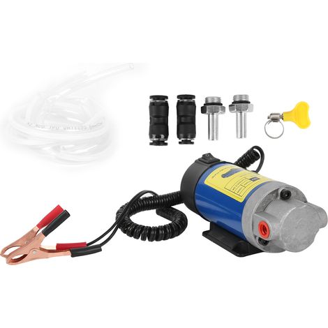 Pompe de transfert d'huile 12 V 1‑4 L/min 100 W Extracteur de fluides pour voiture, moto et bateau (1/5)