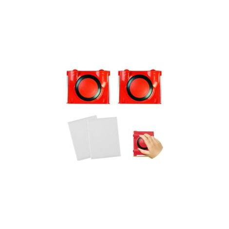 2 Pièces Coupe-Bordure de Peinture Kit, Rouge, Multifonctionnel, Outil de Coupe pour Bordure de Peinture, Design de Poignée Ronde - Inclus 2 Tampons de Rechange (1/4)