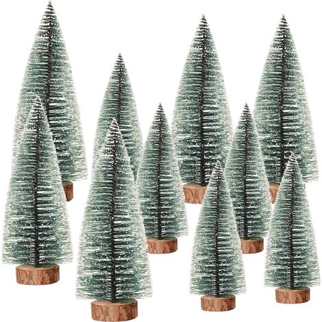 Mini Alberi Natale Artificiali Decorativi 3 Misure Set 10 pz (1/5)