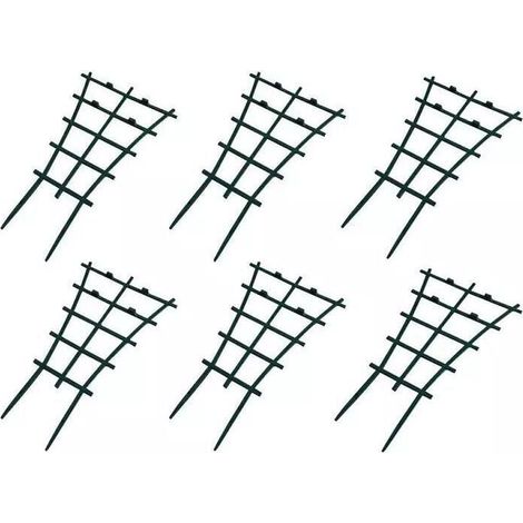 Treillis en plastique robuste Ulisem, lot de 6, pour jardin, terrasse, fleurs et légumes (1/4)