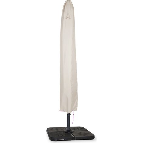 Housse de protection parasol droit 210 cm taupe (1/6)