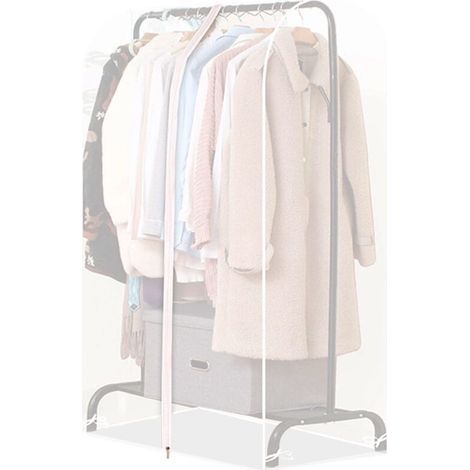 Housse Vetement Penderie Anti Mite Translucide 110cm, Housses de Vêtements avec Zip, Housse Rangement Vetement Penderie pour Résistant à l'Humidité de La Poussière, Penderie Non Inclus (1/4)
