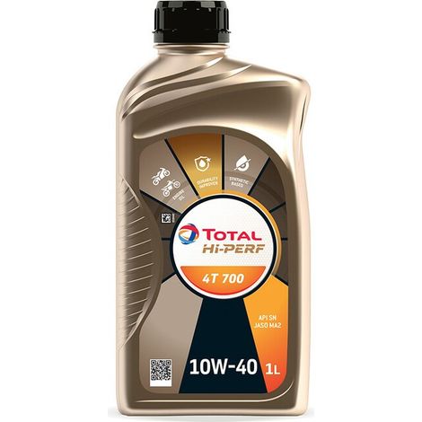 OLIO LUBRIFICANTE TOTAL HI-PERF 4T 700 10W40 1 L