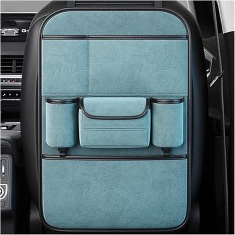 Car Organizers for Ford Ranger Double Cabin 2022-2025, Multifunctional Car Rear Seat Organizer, Child Car Seat Protector, Car Travel Accessories (MoraIndi cyan, One storage) (1/5)