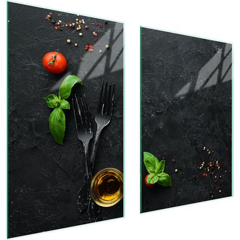 PANNELLO PROTETTIVO IN VETRO PER CUCINA 65x52 ARDESIA (1/5)