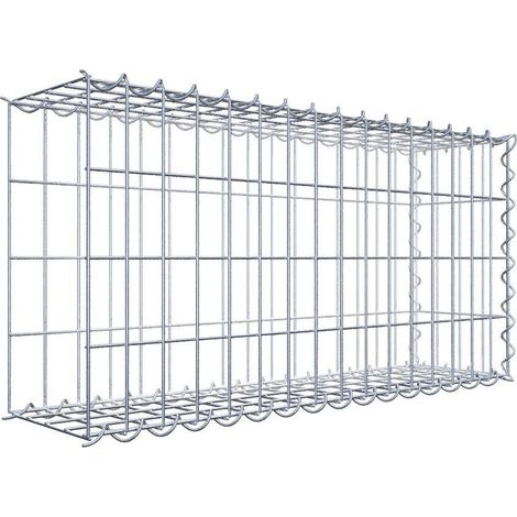 Gabiondeco - Gabion - Element de prolongation en longueur 80 cm x 40 cm x 20 cm (L x H x P). maille 5 x 10 cm. Spirale. Avert.: il manque une grille - Made in Germany (1/5)