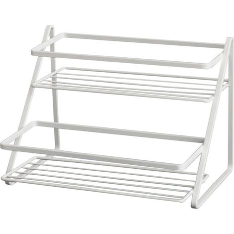 Épices Étagère 2 Niveaux Organisateur Assaisonnements pour Plan de Travail Meuble Rangement Cuisine Polyvalent Caddy Douche Salle de Bain Garde-Manger