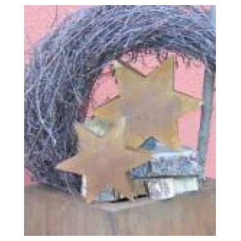 Étoile Décorative de Noël en Métal Rouillé Patiné à Remplir pour Table et Jardin - 2 Tailles - PANGIVO (1/2)