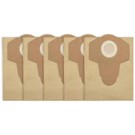 NALOOKAMIC Lot de 5 sacs en papier de 20 L pour aspirateur eau et poussière Einhell TVC18/20/BT-VC 1250S/INOX 1250S (accessoires inclus).