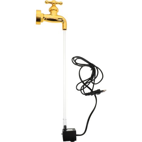 Robinet flottant créatif en plastique avec design sans débordement et fontaine de jardin dorée unique, décoration pour l'extérieur (1/5)