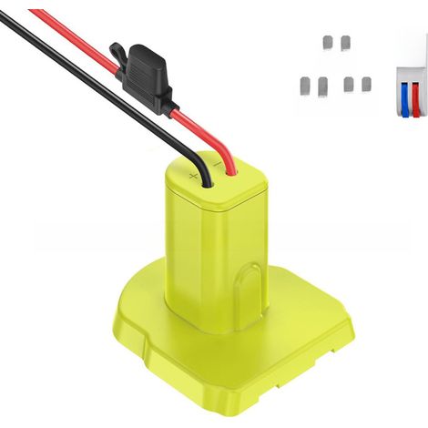 Adaptador de salida DIY con cable, compatible con herramientas eléctricas RYOBI (RYOBI) de 18 V, batería eléctrica de níquel-litio (Liyoubi-Insurance). (1/5)