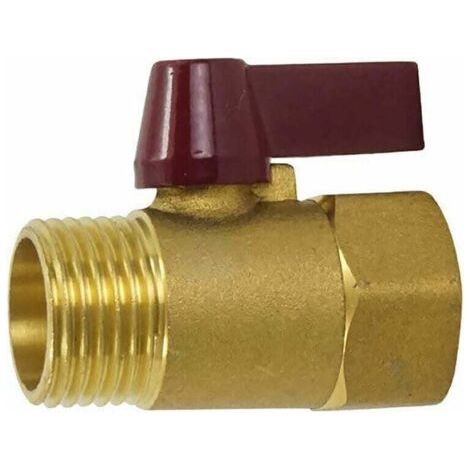 1/2 Zoll BSP Messing-Kugelhahn, Außengewinde auf Innengewinde, Absperrventil für Erdgas, Luft, Wasser, Kraftstoff (1 Stück)