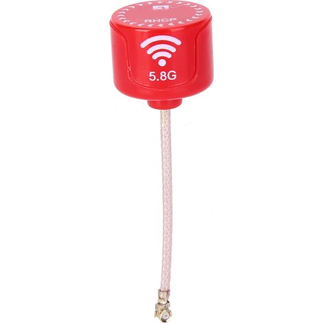 Antenna RHCP 5.8GHz 3dBi ad alto guadagno – Compatibile con droni da corsa FPV, connettore UFL rosso (1/5)