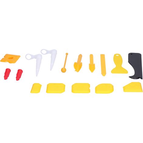 Ensemble de 16 outils pour mastic, colle silicone, nettoyage et décapage de joints, embout grattoir (1/5)