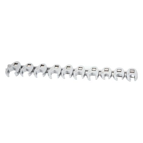 QORVA-Jeu de 10 clés à œil, tailles métriques de 10 à 22 mm, pour cliquet 3/8 po