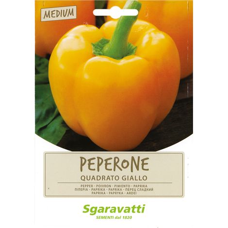 SEMI PER ORTAGGI E VEGETALI peperone quadrato asti giallo Q.TA 20 peperone quadrato asti giallo
