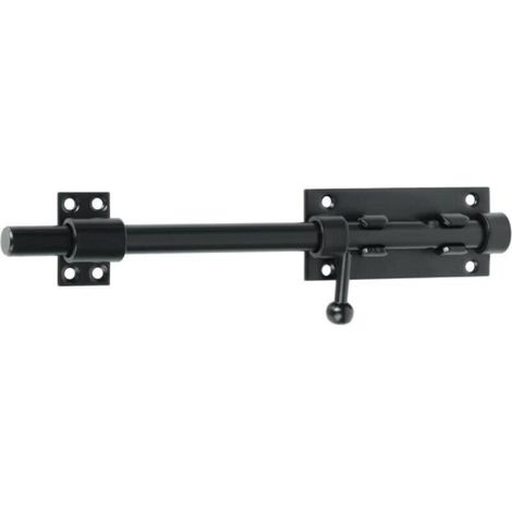 Loquet intérieur de 10 pouces, verrou extérieur, verrou coulissant en acier inoxydable, convient aux portes de salle de bain intérieures, noir.