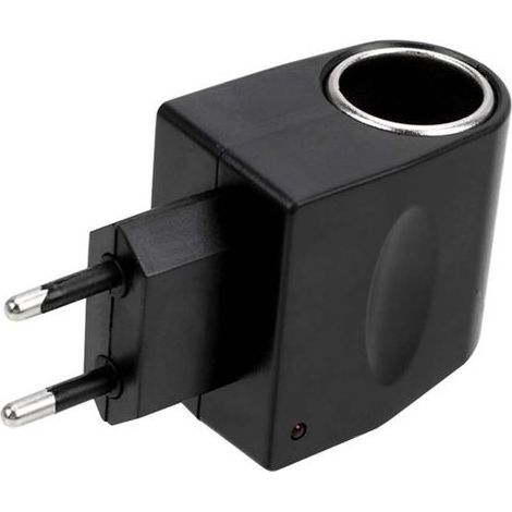 Adaptateur Secteur Universel pour Voiture,Convertisseur de Puissance de Voiture AC 220V à DC 12V, Allume-Cigare de Voiture Adaptateur de Convertisseur de Prise de Transformateur pour Voiture Van (1/4)
