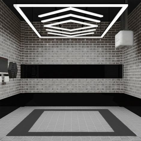 Luci LED a soffitto per garage SOGI LAM-FR01 - 6 frecce - 6500 K  - 384 W - 4866x2451 mm (1/5)