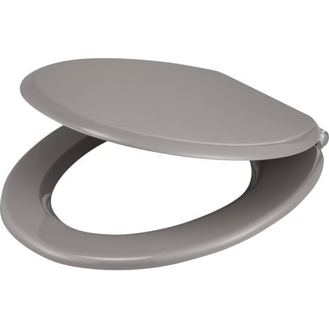 Abattant WC Pilica Gris en Bois Moulé avec Frein de Chute (1/5)