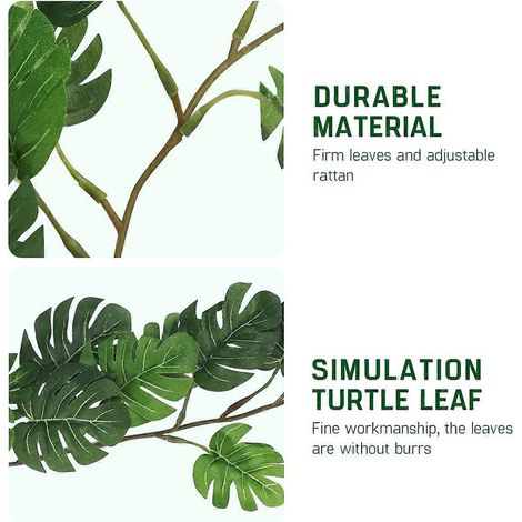 Guirlande de vigne artificielle avec feuilles suspendues, idéale pour la décoration de mariage et d'intérieur (3 pièces). (1/5)