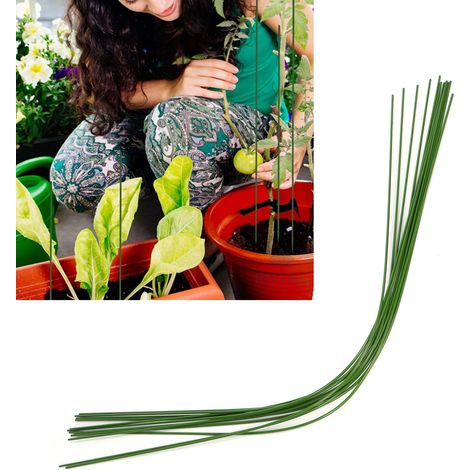 Support pour Plantes DIY, Stake de Jardin Flexible Multifonctionnel, Kit de 12 Branches en Métal Plastique 1m, Cages Tomates et Modélisation (1/5)