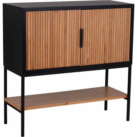 Aparador 2 puertas madera y metal 100x40x100h cm (1/5)