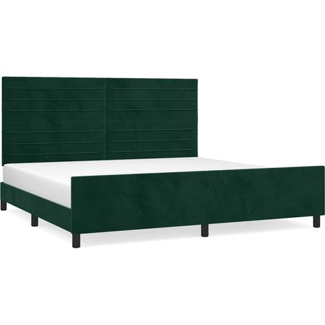 Maison Exclusive - Giroletto senza Materasso Verde Scuro 200x200 cm in Velluto