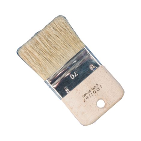Spalter a' peindre S.111 en pure blonde largeur des poils 70 mm manche en bois hauteur des poils 57 mm pour effets de'coratifs