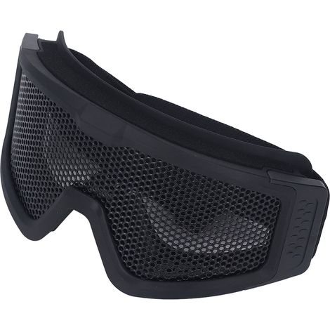 Stoßfeste Schutzbrille in Militärqualität, atmungsaktives Eisengewebe, wind- und sanddicht, für Outdoor-CS-Spiele, Fans, schwarz (1/5)