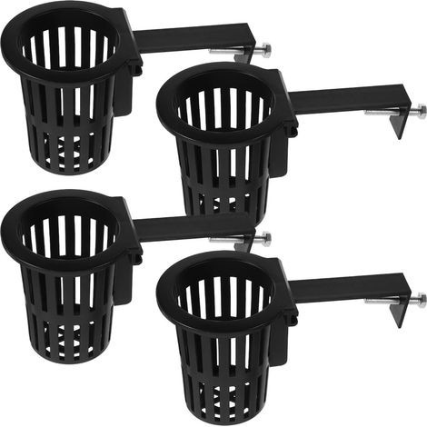 Beavorty Lot de 4 paniers culture en plastique noir avec fentes (1/5)