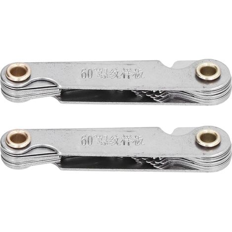60 Degree Thread Pitch Gauge, 20 Stainless Steel Blades (1/5)