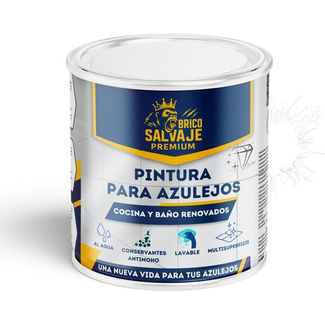 Pintura para Azulejos de Baño y Cocina Brillante Aire Puro 750 ml al agua