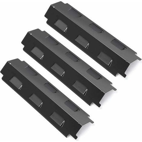 lot de 3 37CM Diffuseur Chaleur Accessoires pour Char-Broil, CCLIFE, Landmann, Uniflame, Fire Mountain, Barbecook, Outback Acier Porcelaine Plaque Chauffante Gril à Gaz Pièce Rechange (1/5)
