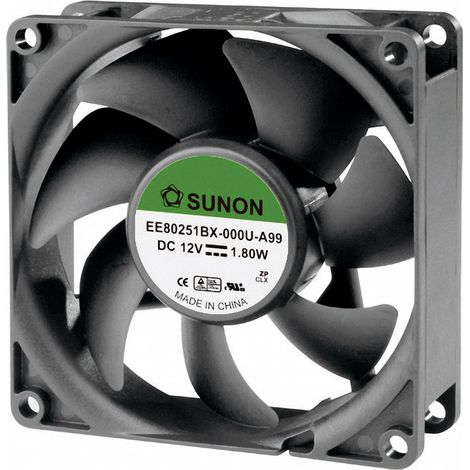 Sunon EE80251BX-000U-A99 Axiallüfter 12 V/DC 76.45 m³/h (L x B x H) 80 x 80 x 25 mm