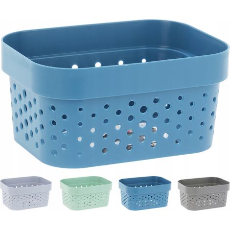 Cesta de almacenamiento universal de plástico, varios colores, 1,7 L, 1 unidad.