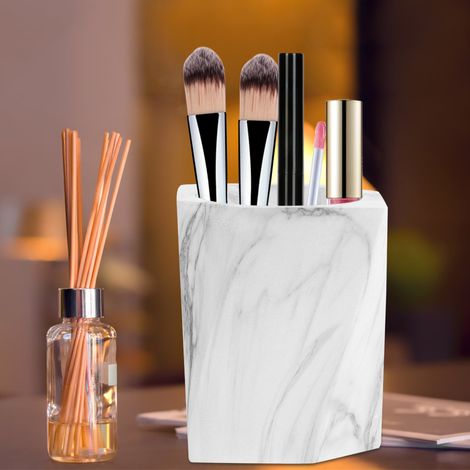Marmorierter Kosmetik-Organizer, Aufbewahrungsbox aus Kunstharz, Erweiterungshalter (klein) (1/5)