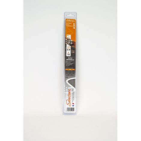 Baguettes soudure acier 2mm lot de 12 - longueur 300mm Selectarc