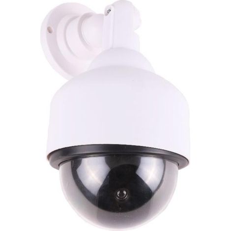 Fausse Caméra de sécurité - Caméra Factice avec LED, Blanc (1/5)