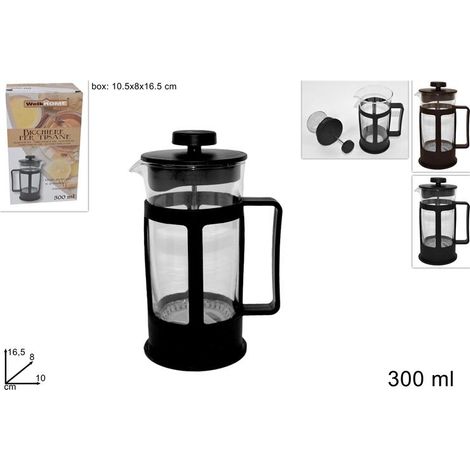 1 Pezzo Tisaniera Bicchiere per Tisane in Vetro 300 ml 2 Colori (1/2)