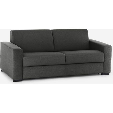 Divano letto 2 posti matrimoniale materasso alto Bormio 160 - Grigio Scuro