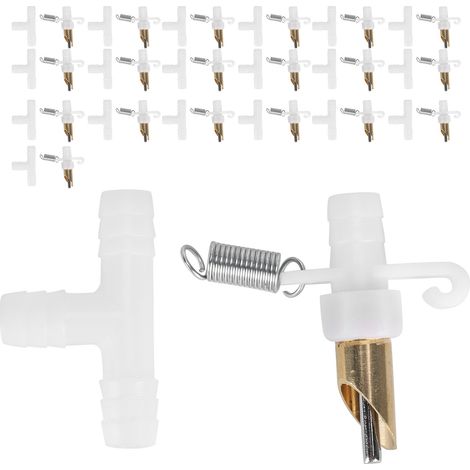 Abreuvoir Automatique Pour Lapin - Tige En Cuivre Pur - Économise L Eau - Installation Facile Sur Cage - Lot De 20 Pièces (1/5)
