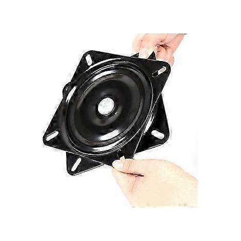 Roulement carré, 16 cm, base pivotante, compatible avec les meubles, canapés, meubles TV et tabourets de bar, noir. (1/5)
