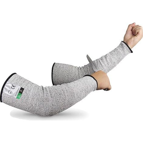 Gant Anti Coupure Gants de Travail Protection de Niveau 5 et Certifié EN388 Gants Jardinage Gants Résistants Aux Coupures Pour L'écaillage D'hutres,Le Soudage,2PCS (45cm) (1/5)