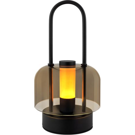 GBLY Lampada da comodino a LED wireless - Altezza regolabile (1800K-6500K) - Memoria luminosità - Ricarica USB-C - Batteria a lunga durata - IP20 - Per camera da letto/ufficio/giardino - Nero