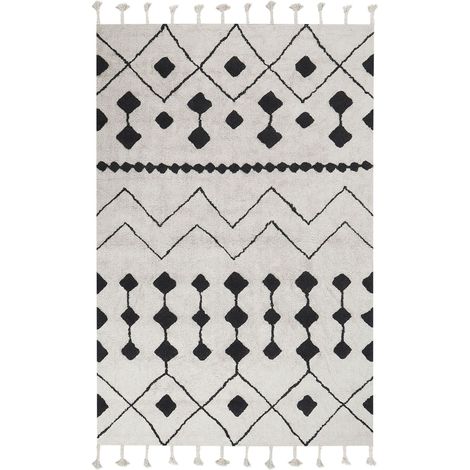 Rug KHEMISSET Off-White 160 x 230 cm Cotton
