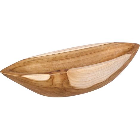 Fruit Bowl JEPARA Teak Brown 46 x 16 x 11 cm vidaXL (1/5)