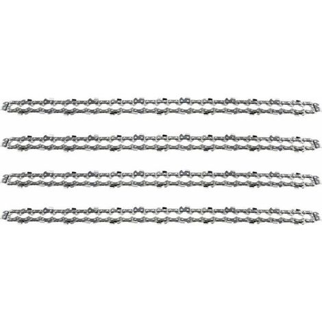 Lot de 4 Chaînes de Tronçonneuse pour Guide Chaîne de 16\" (40 cm), 1,3 mm 59 Maillons d\'Entraînement, Compatibles avec Stihl, Dolmar (1/4)